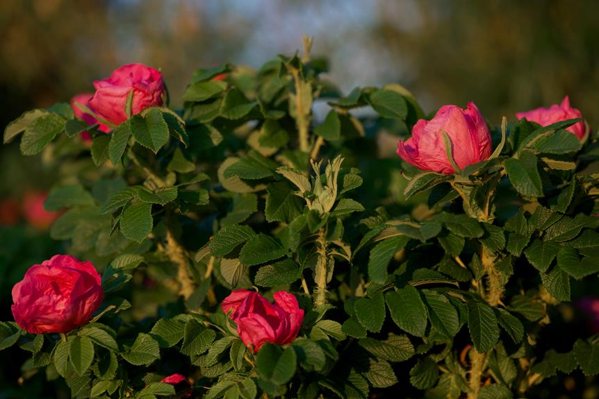 collection of rose like flowers